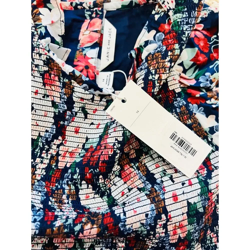 NWT❤️Janie and Jack The Hannah Floral Smocked Dress sz14